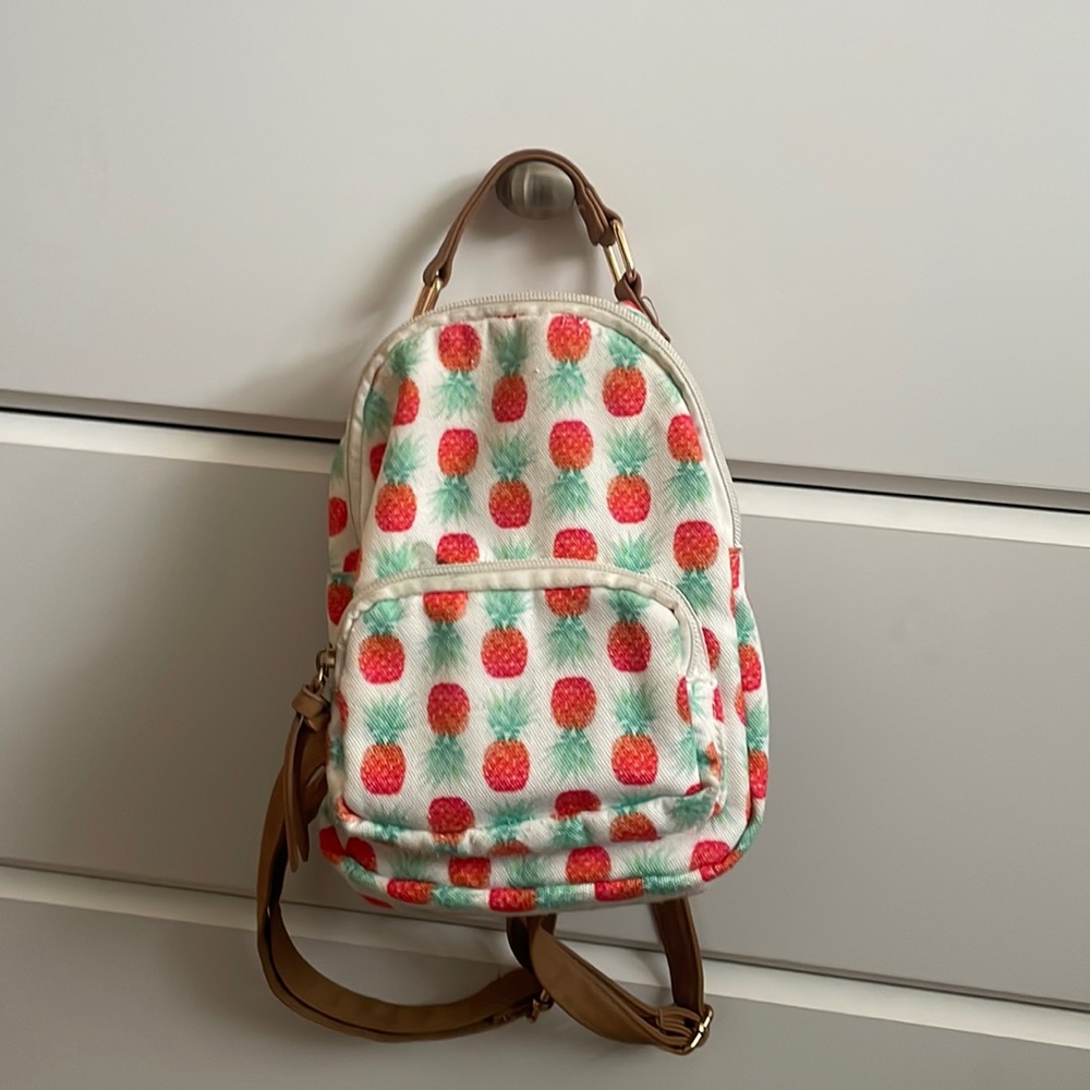 Tilly’s Pineapple Canvas Mini Backpack